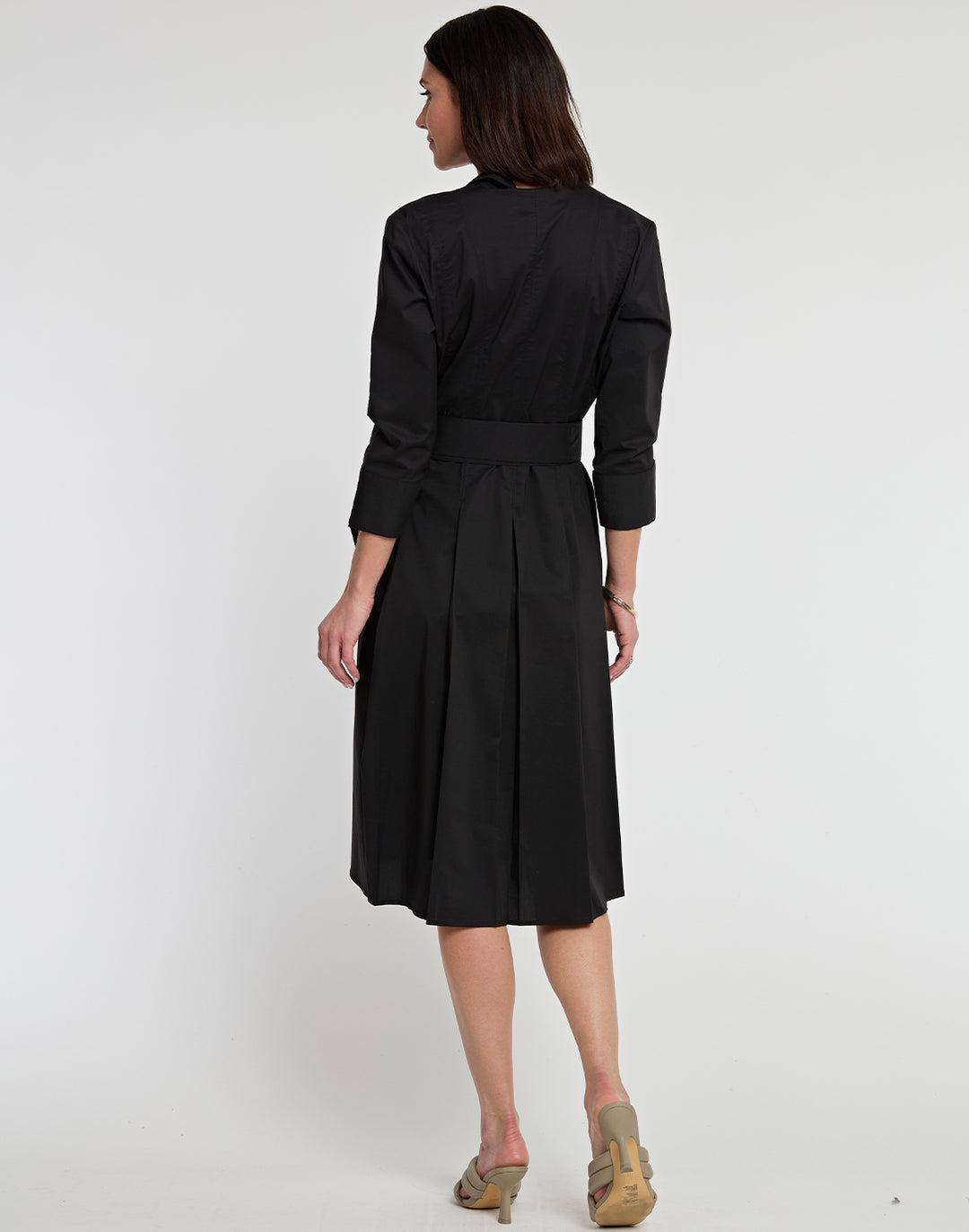 Christiane 3/4 Sleeve Midi Length Pleated Dress