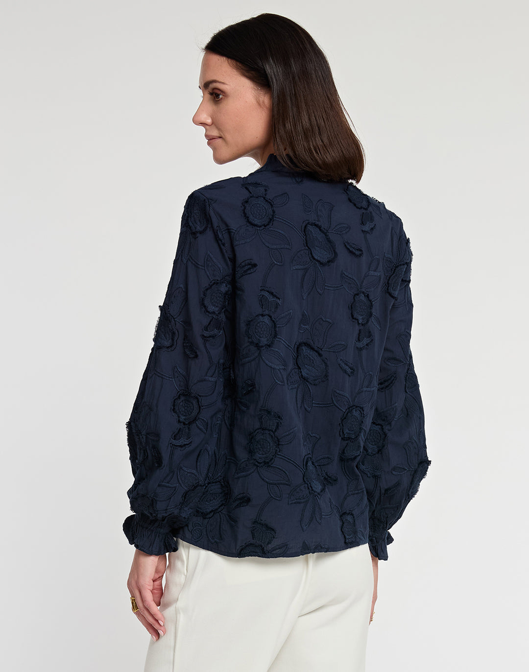 Nicola Long Sleeve Floral Applique Shirt