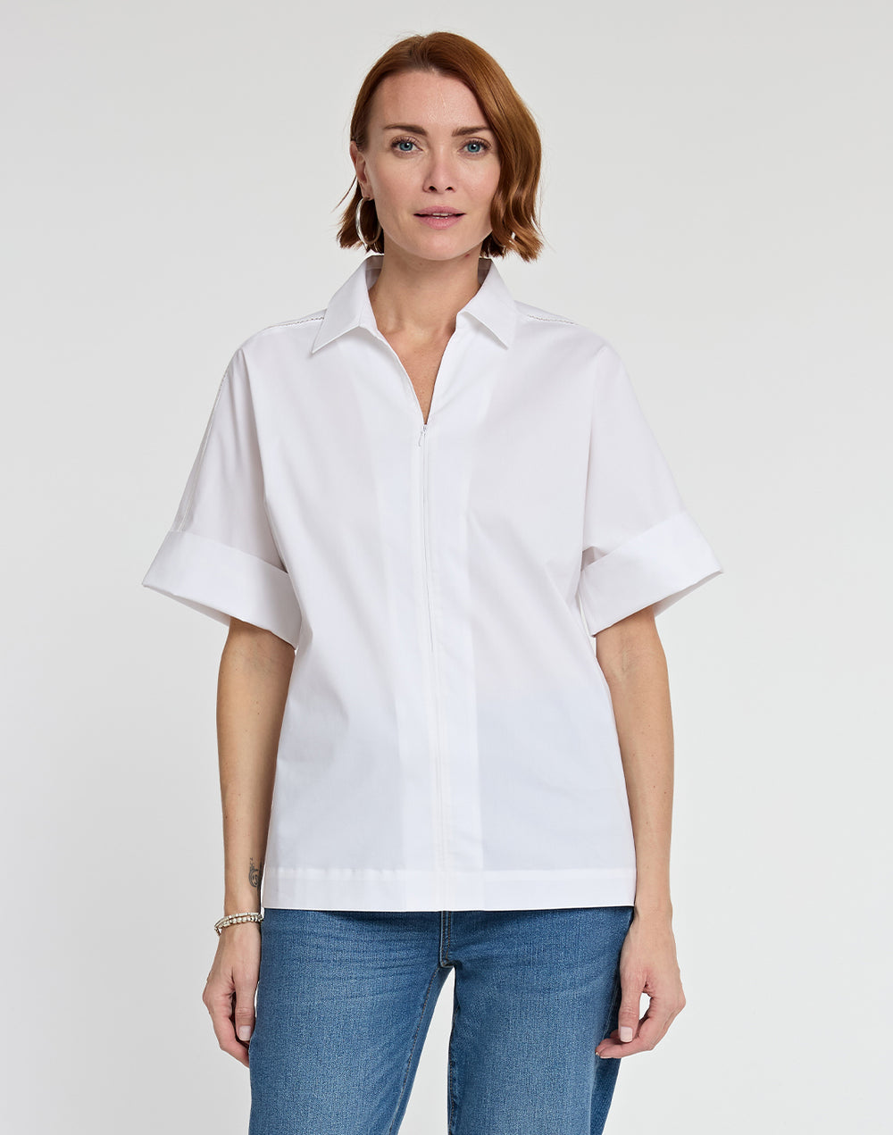 Mackenzie Elbow Sleeve Cotton Top