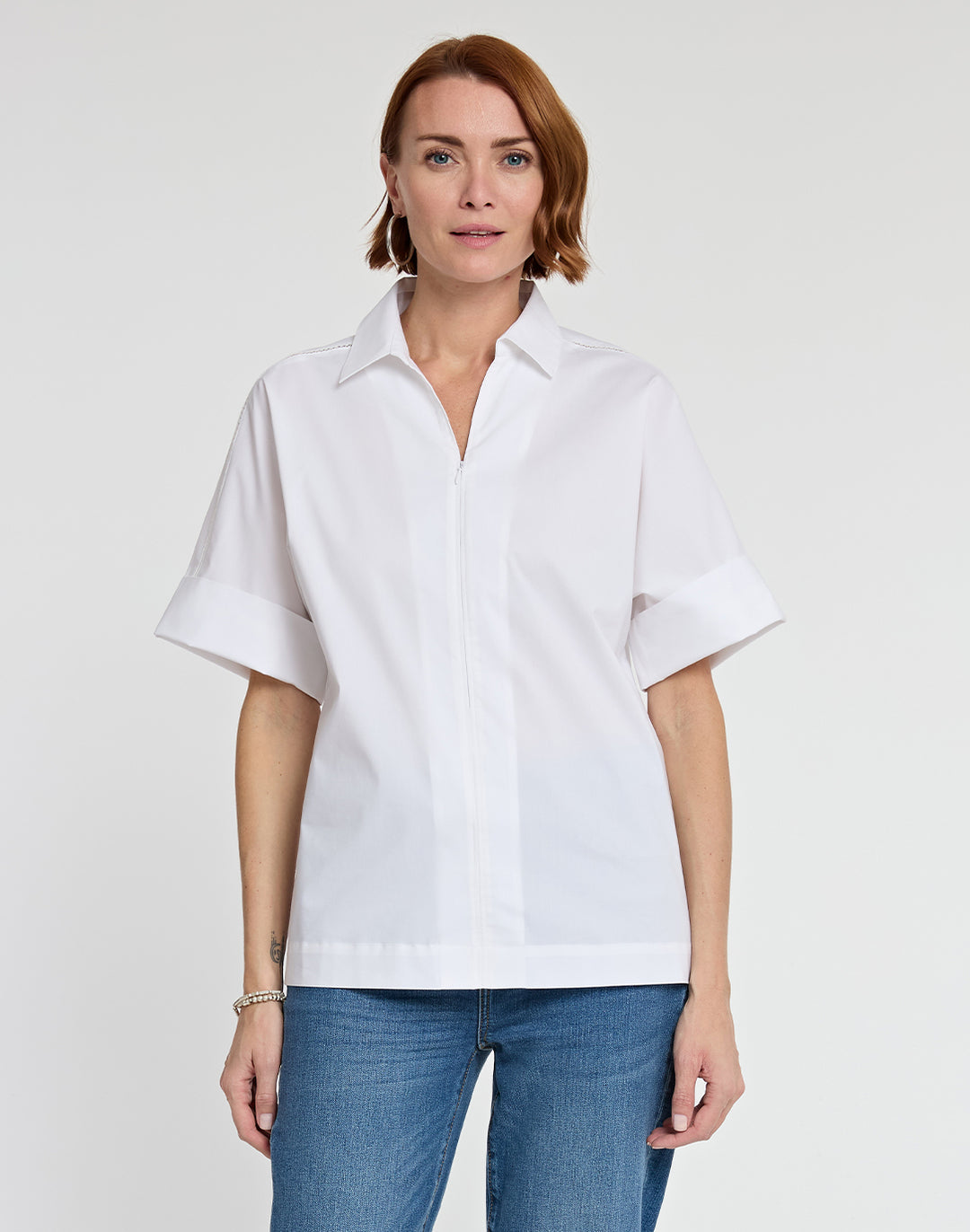 Mackenzie Elbow Sleeve Cotton Top