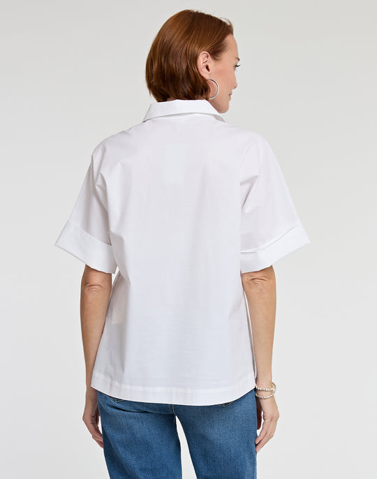 Mackenzie Elbow Sleeve Cotton Top