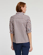 Load image into Gallery viewer, Monique Elbow Sleeve Lattice Print Top