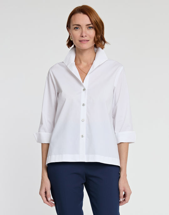 Charlie 3/4 Sleeve Cotton Shirt