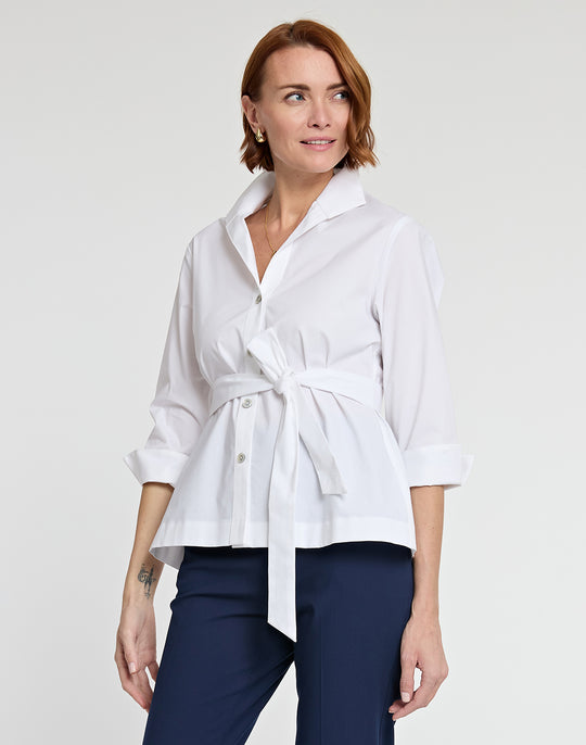 Charlie 3/4 Sleeve Cotton Shirt