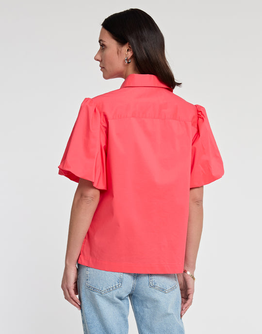 Angelina Elbow Sleeve Cotton Shirt