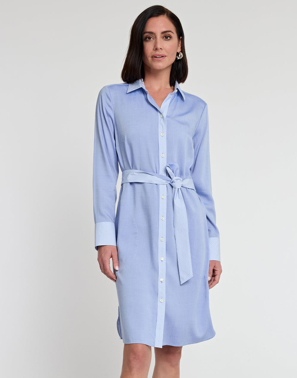 Kathleen Long Sleeve Tencel Dress