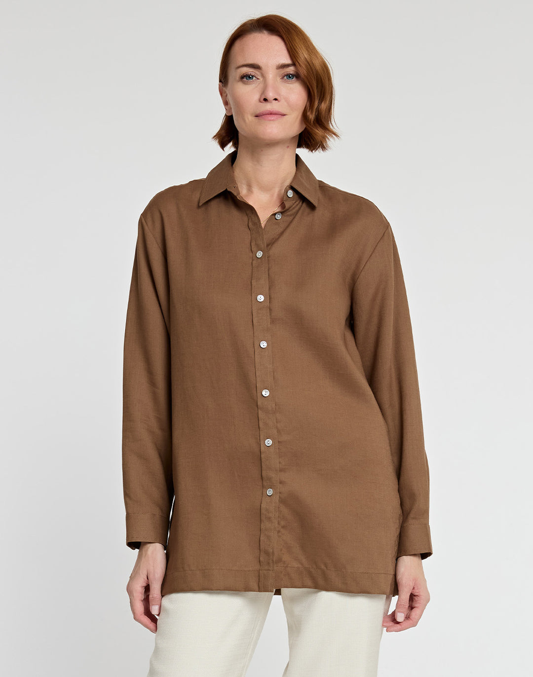 Nadia Long Sleeve Luxe Linen Tunic