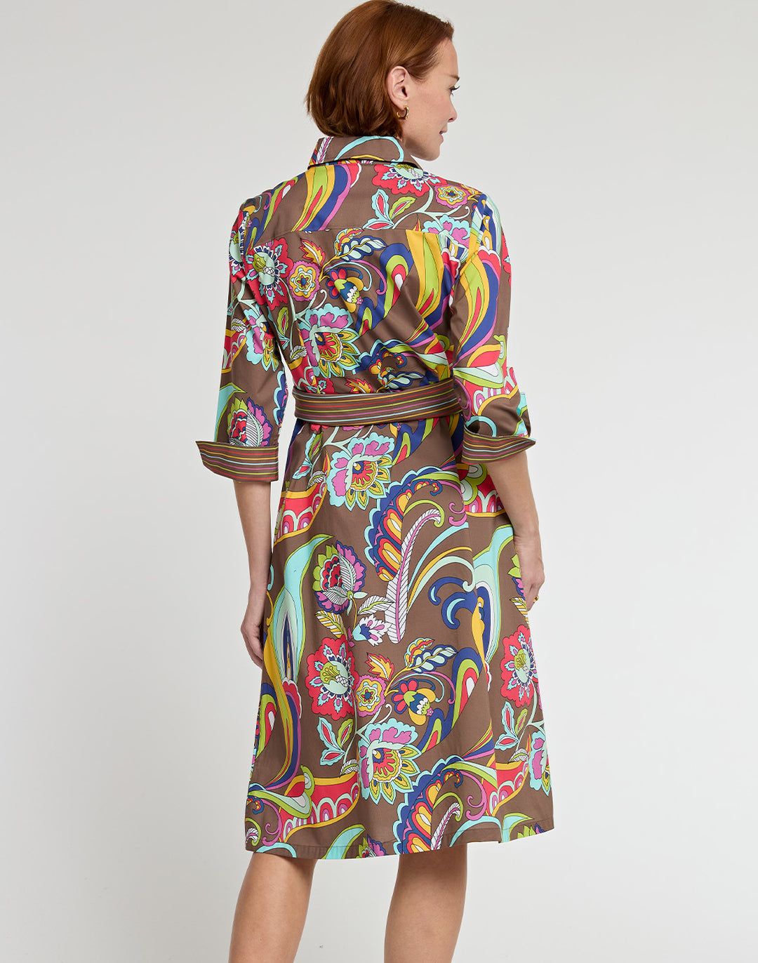 Tamron 3/4 Sleeve Bali Paisley Print Dress