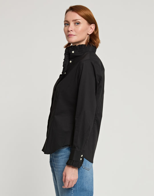 Athena Long Sleeve Ruffle Neck Shirt