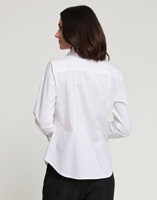 Athena Long Sleeve Ruffle Neck Shirt