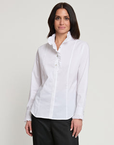 Athena Long Sleeve Ruffle Neck Shirt