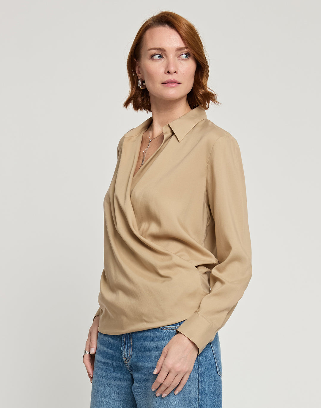 Jenni Long Sleeve Tencel Top