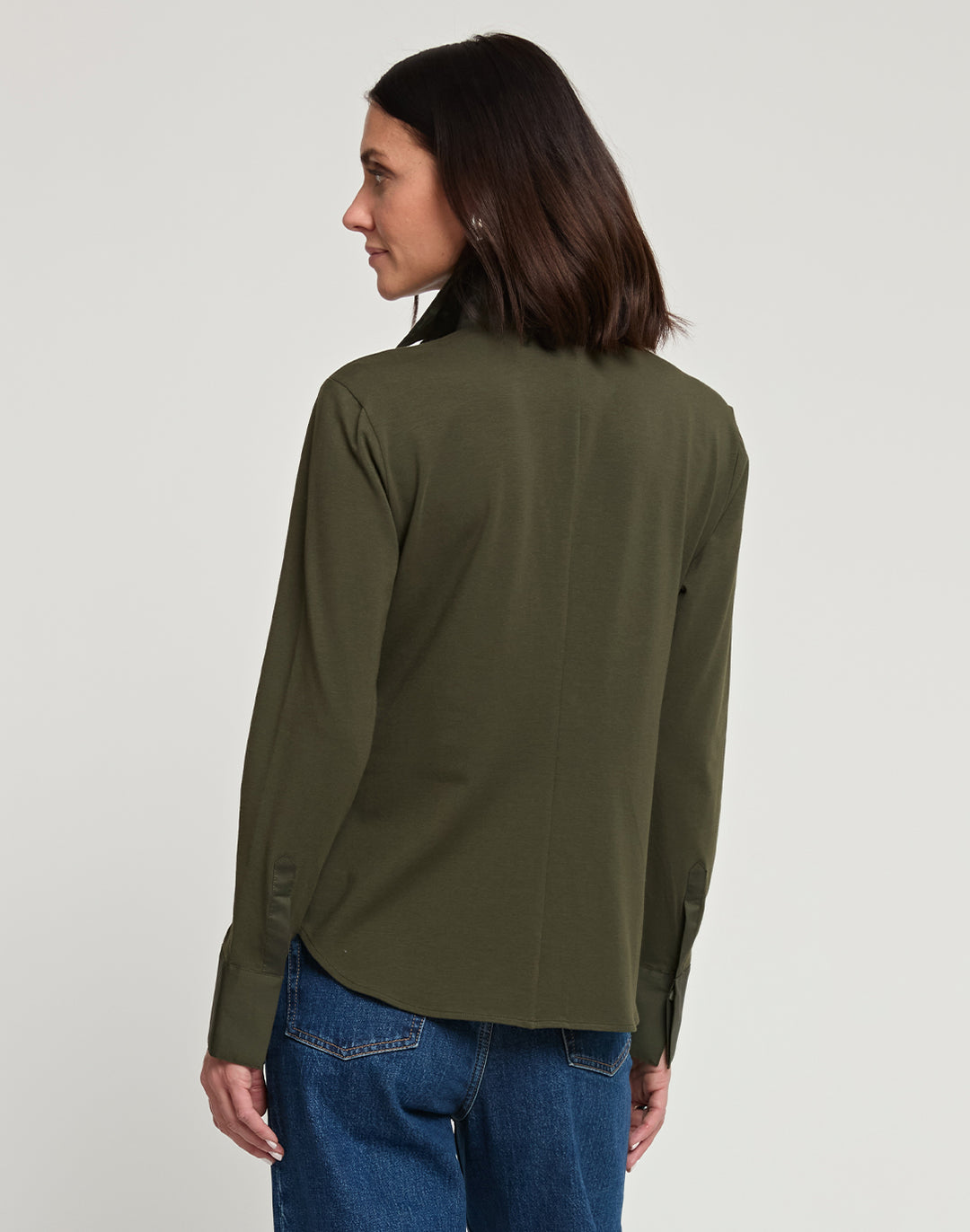 Rebecca Long Sleeve Woven/Knit Shirt