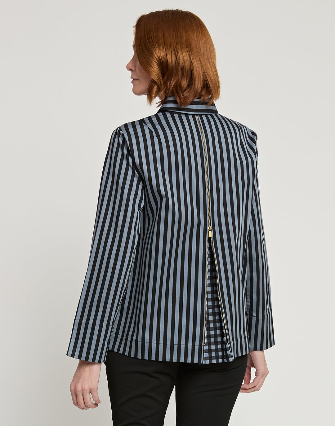 Xena Long Sleeve Stripe/Gingham Combo Shirt