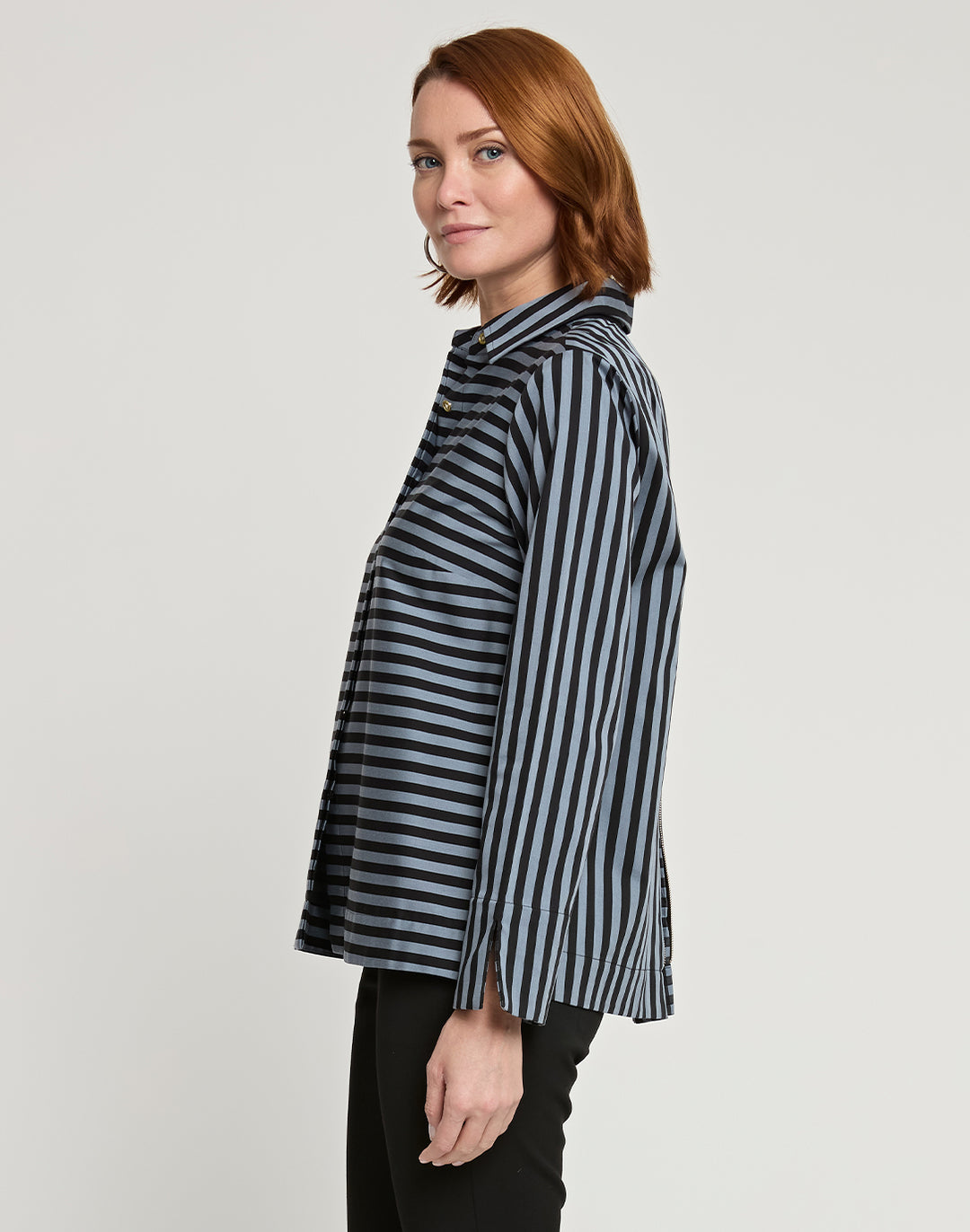 Xena Long Sleeve Stripe/Gingham Combo Shirt