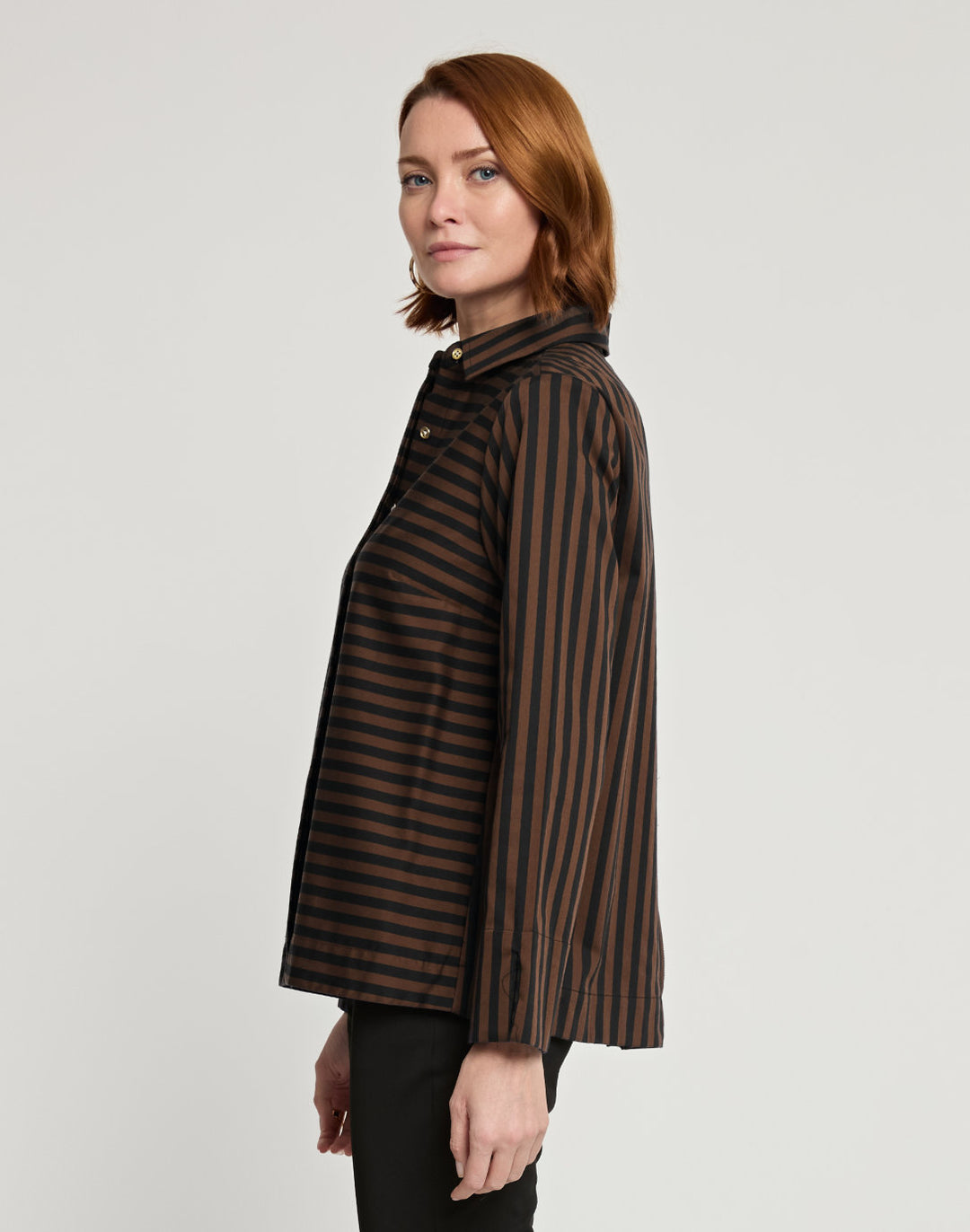 Xena Long Sleeve Stripe/Gingham Combo Shirt