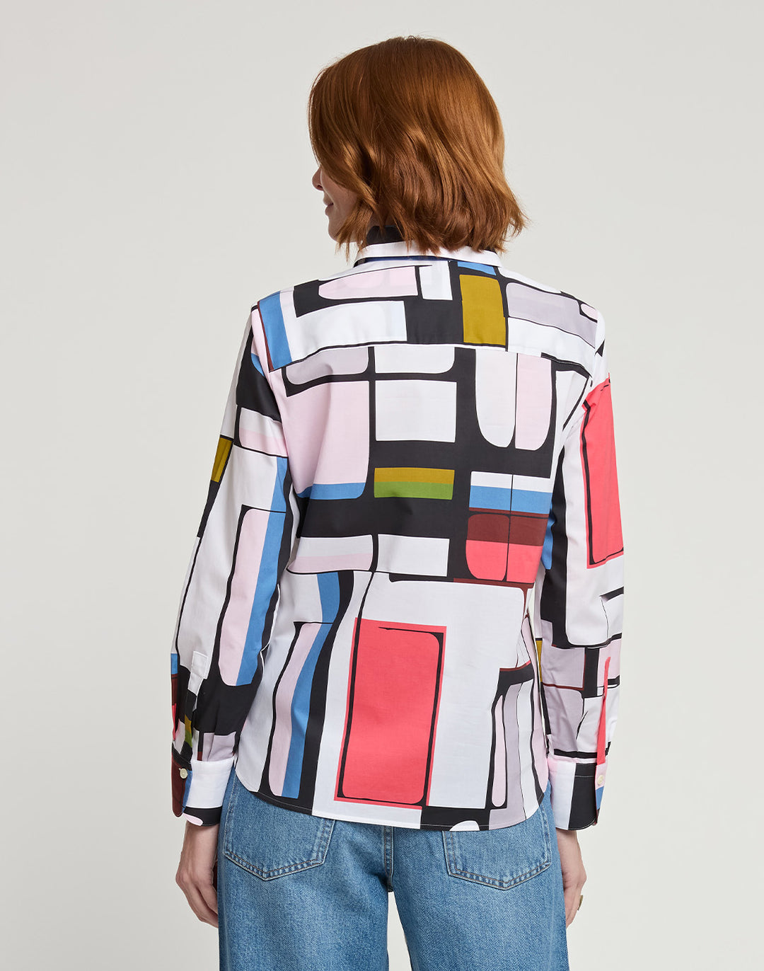 Reese Long Sleeve Abstract Geo Print Shirt