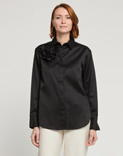 Load image into Gallery viewer, Halsey Long Sleeve Cotton Satin Shirt