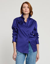 Load image into Gallery viewer, Halsey Long Sleeve Cotton Satin Shirt