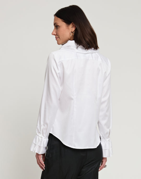 Amara Long Sleeve Cotton Satin Shirt