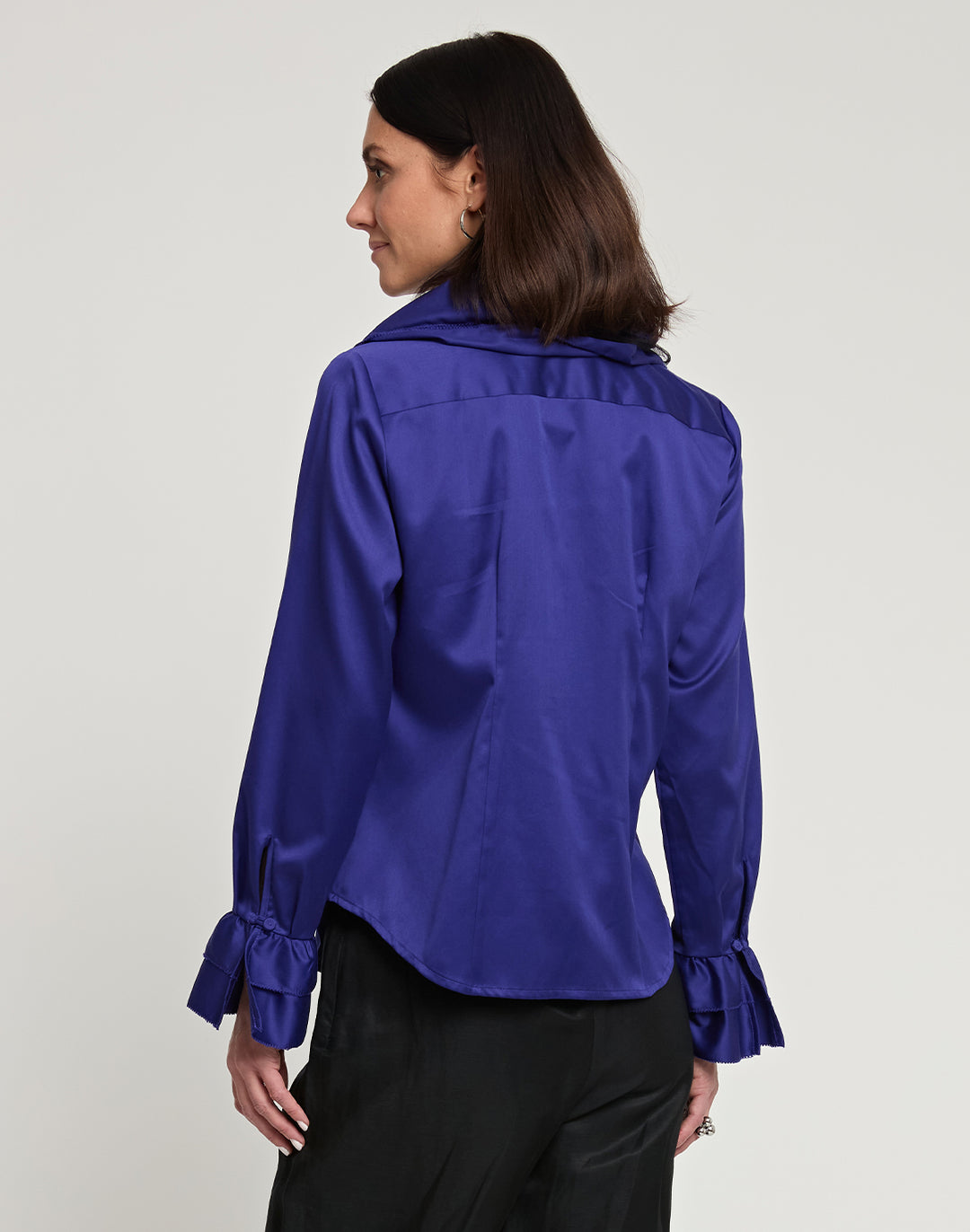 Amara Long Sleeve Cotton Satin Shirt