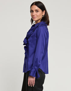 Amara Long Sleeve Cotton Satin Shirt