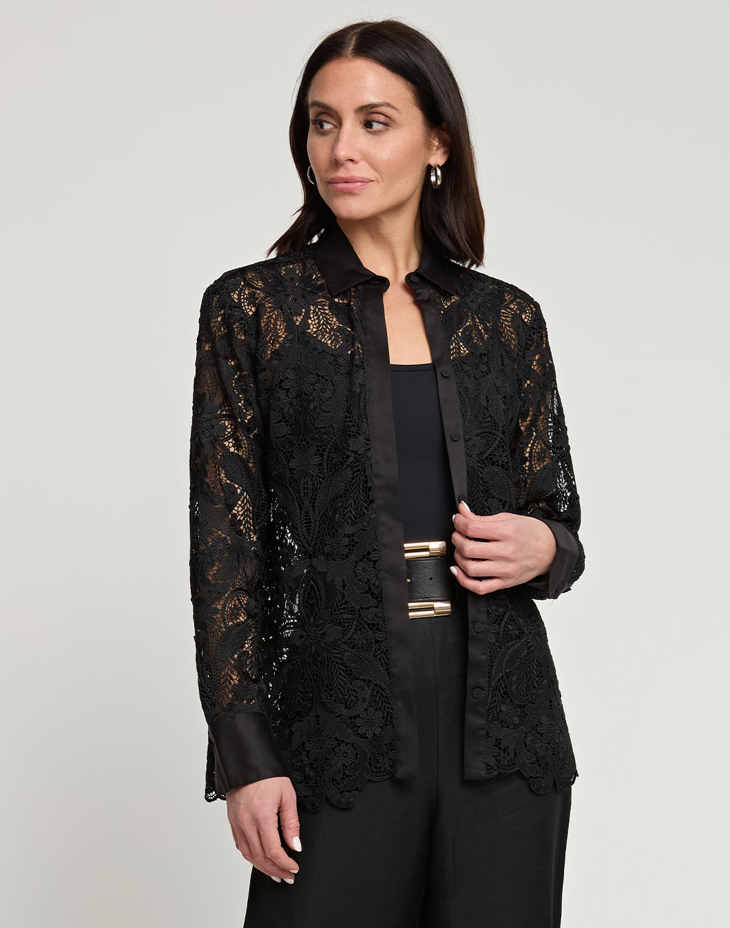 Margot Long Sleeve Lace Shirt