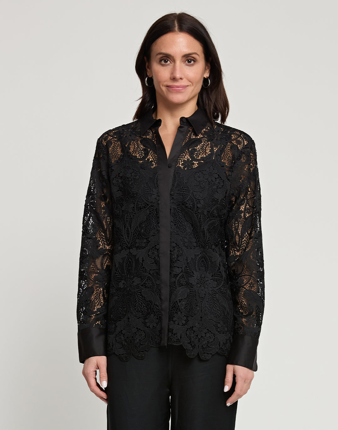 Margot Long Sleeve Lace Shirt