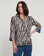 Load image into Gallery viewer, Xena 3/4 Sleeve Zebra Print Shirt