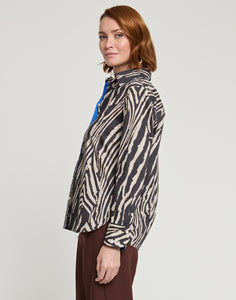 Margot Long Sleeve Zebra Print Shirt