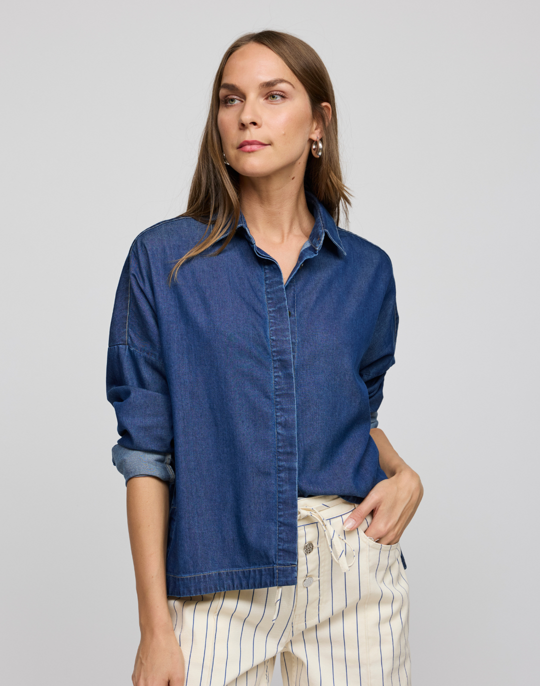 Sophie Long Sleeve Denim Shirt