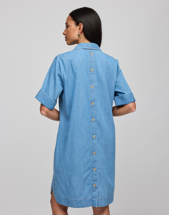 Aileen Short Sleeve Denim Dress