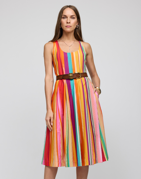 Stacci Sleeveless Ombre Stripe Dress