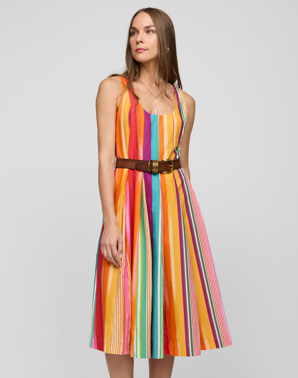 Stacci Sleeveless Ombre Stripe Dress