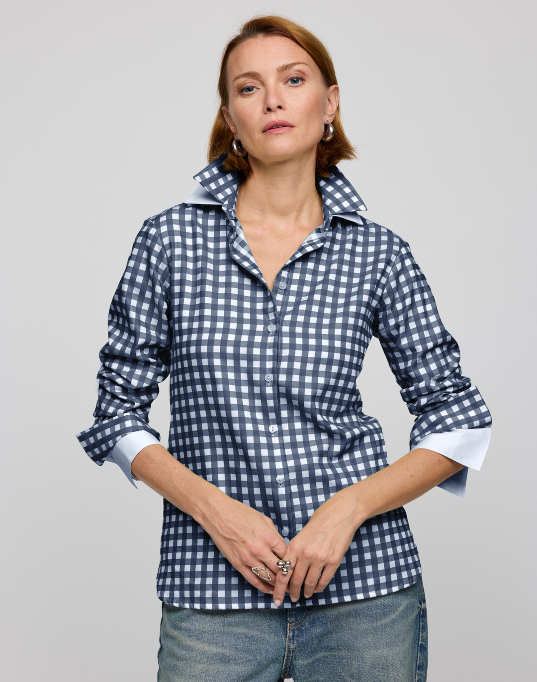 Margot Long Sleeve Gingham Shirt