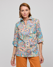 Load image into Gallery viewer, Vicky 3/4 Sleeve Multi Color Paisley Print Top