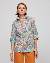 Load image into Gallery viewer, Vicky 3/4 Sleeve Multi Color Paisley Print Top