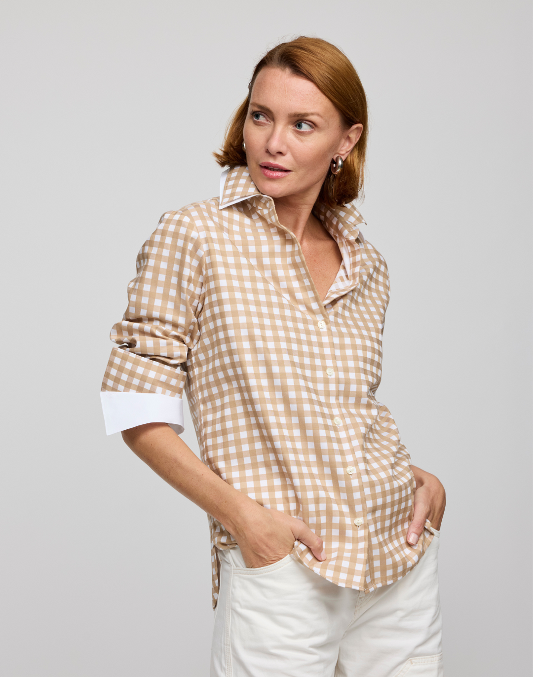 Margot Long Sleeve Gingham Shirt