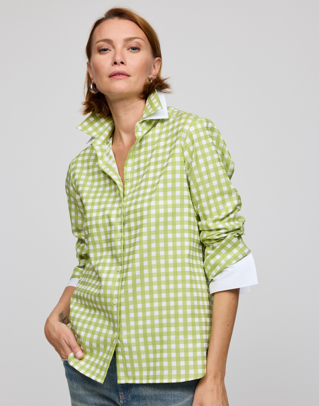 Margot Long Sleeve Gingham Shirt