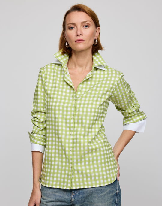 Margot Long Sleeve Gingham Shirt