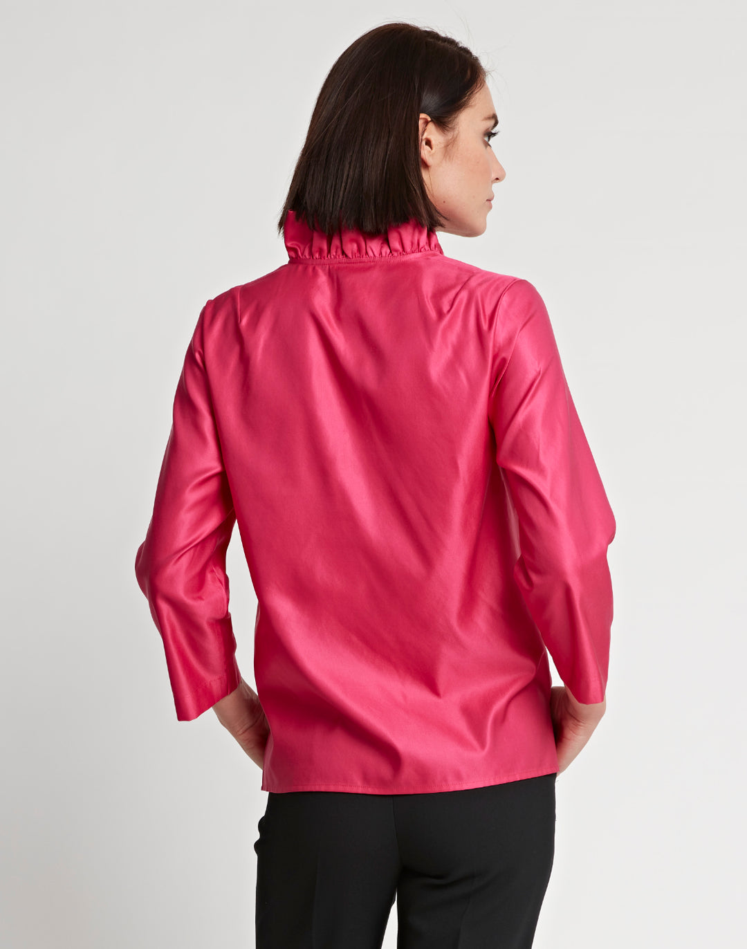 Helena 3/4 Sleeve Silk Blend Satin Top