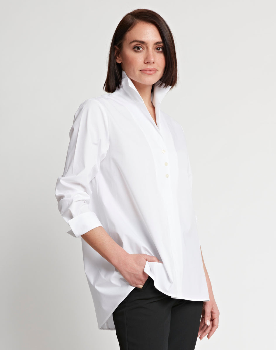 Betty Long Sleeve Cotton Tunic – Hinson Wu