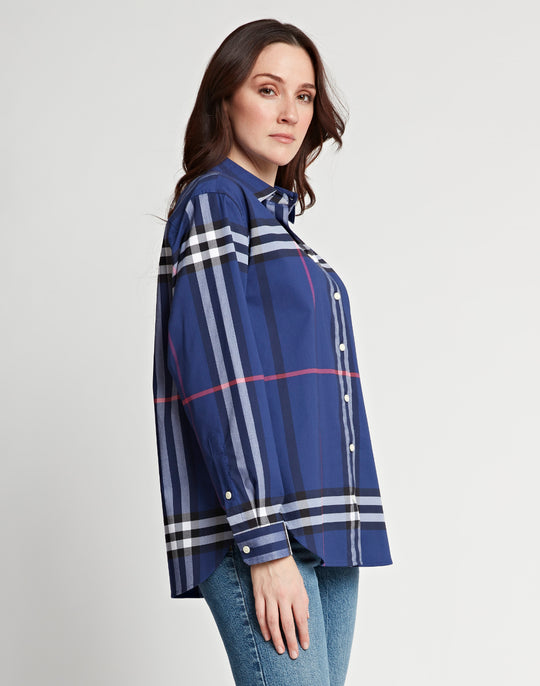 Halsey Long Sleeve Oversized Plaid Shirt