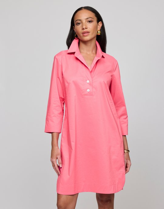 Aileen 3/4 Sleeve Button Back Dress