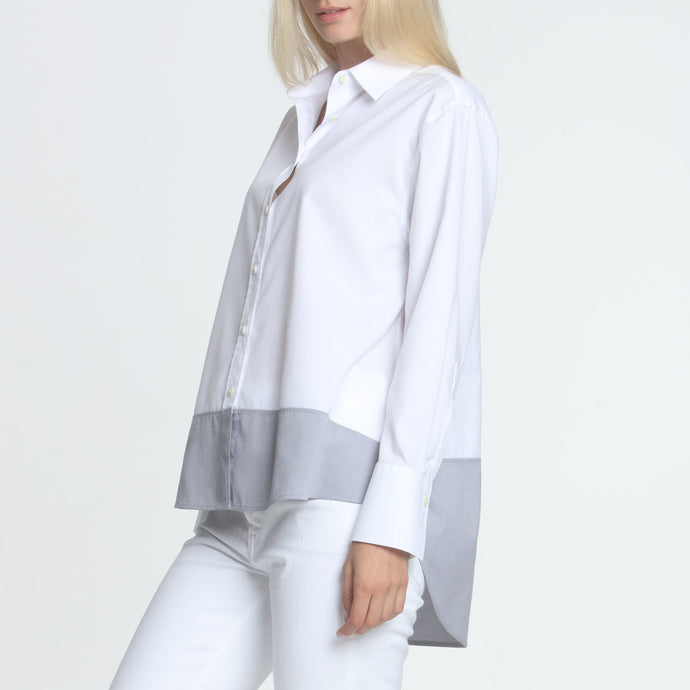 Elena Luxe Cotton Long Sleeve Shirt